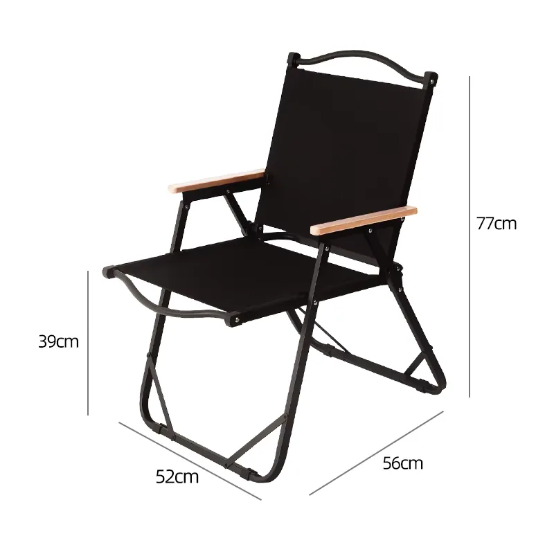 Wood-Arm Folding Camp Chair for sale in New Zealand at MC Bear
