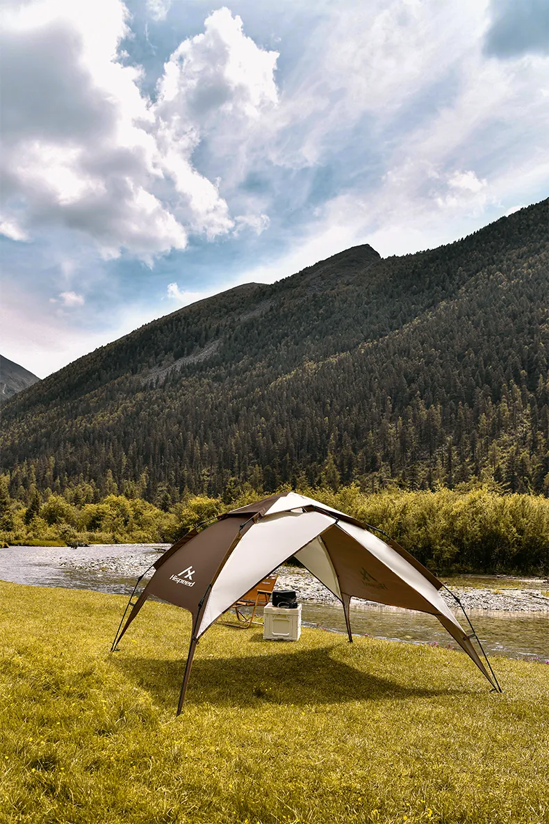 3-4 Person Automatic Dome Tent with Sun Canopy, camping gallery photo