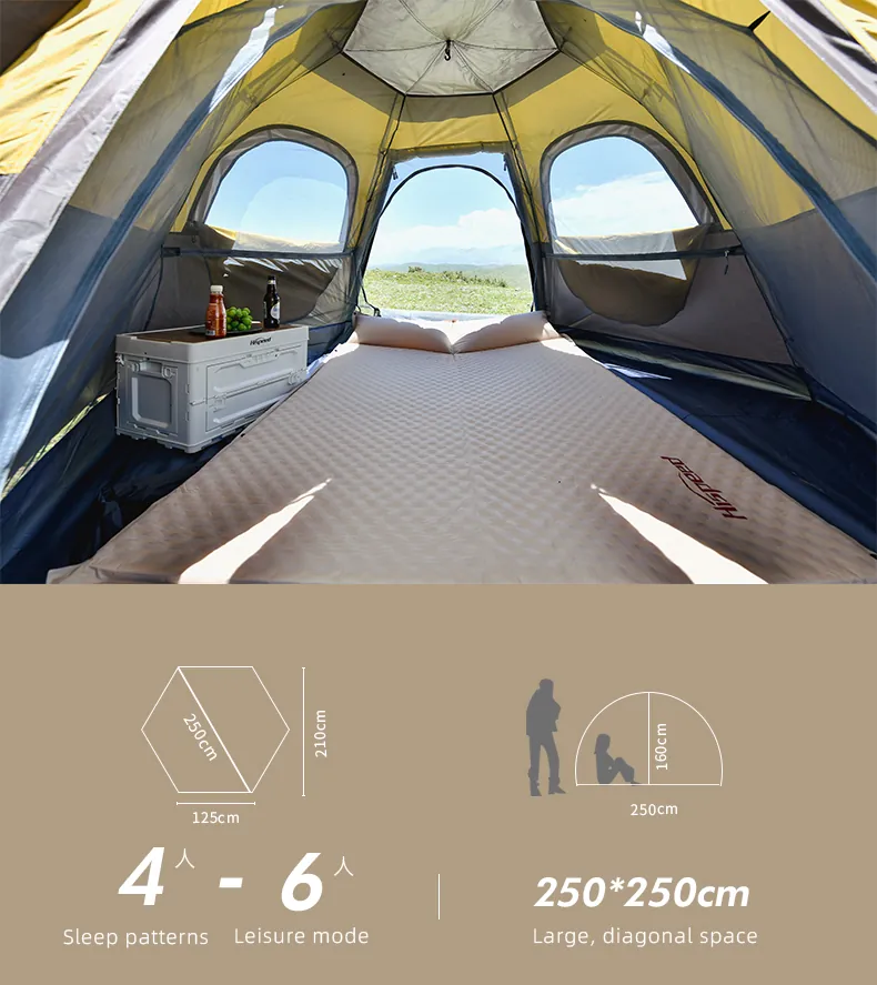 4-6 Person Heavy-Duty Hexagon Tent, camping gallery photo