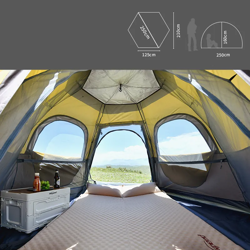 4-6 Person Heavy-Duty Hexagon Tent, product photo