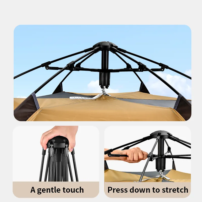 4-6 Person Heavy-Duty Hexagon Tent, product photo