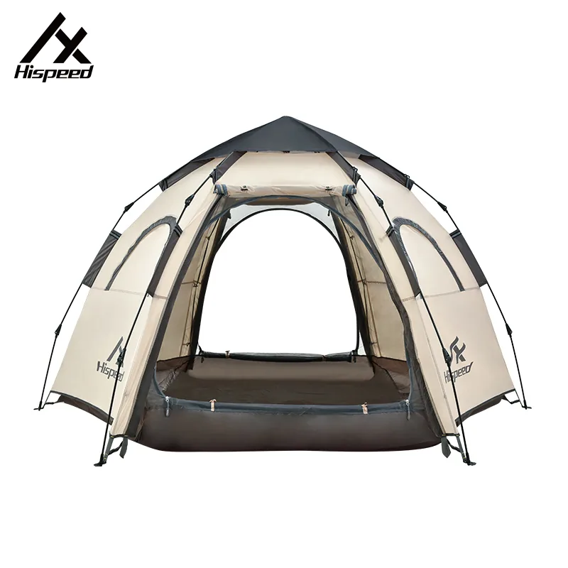 Double-Layer Hexagon Tent in Cream, product photo