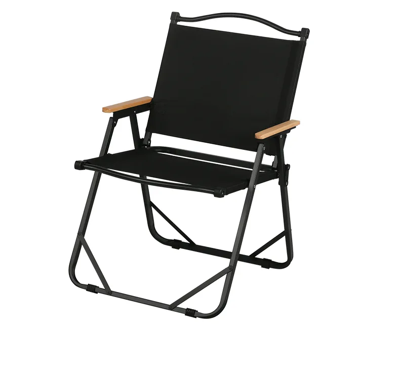 Wood-Arm Folding Camp Chair