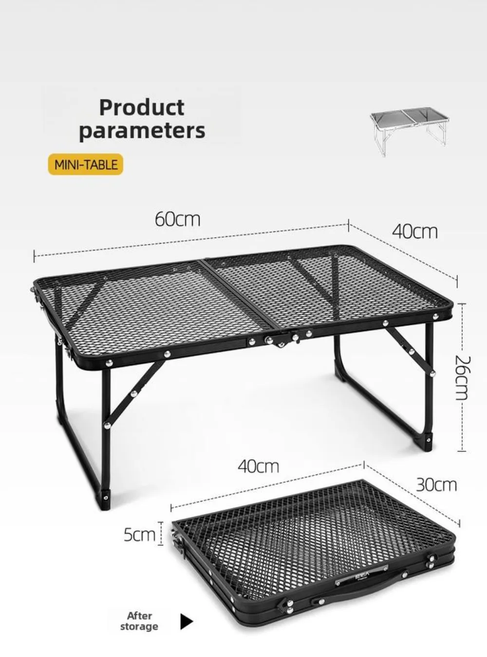 Ultralight Aluminium Folding Camp Table for sale in New Zealand at MC Bear